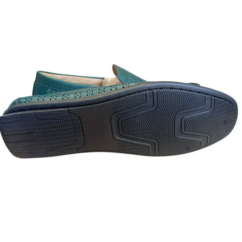 Montique Men's Green Weave Pattern Fashion Loafers Shoes Size 12  S22